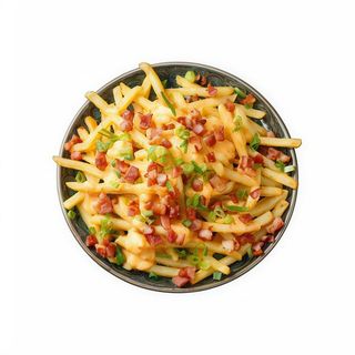 Patatas normales con bacon y queso