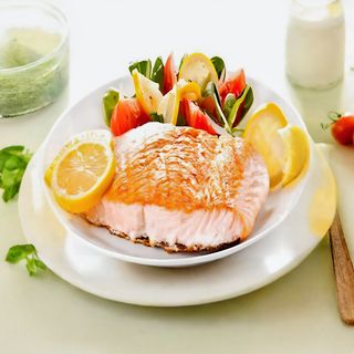 Salmón A La Plancha Con Salsa Teriyaki