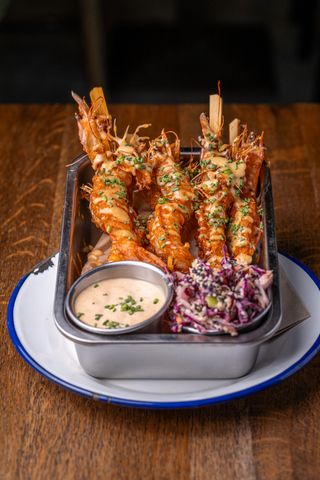 Пикантни хрупкави скариди Sticks
