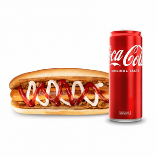 Хот Дог Класика + Кока Кола кен