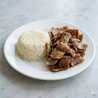 Plato Kebab Con Arroz