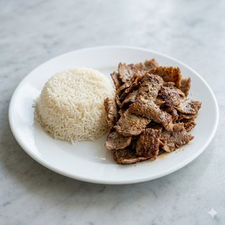 Plato Kebab Con Arroz