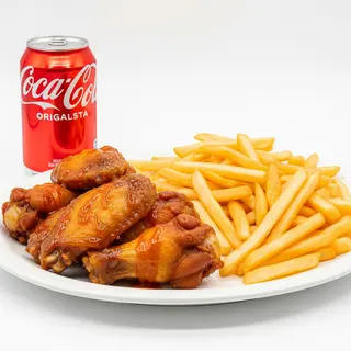 Menú de alitas de pollo (6 uds.)