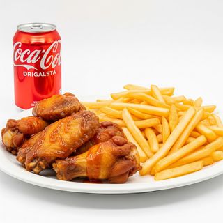 Menú de alitas de pollo (6 uds.)