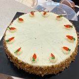 Porción de tarta se zanahoria