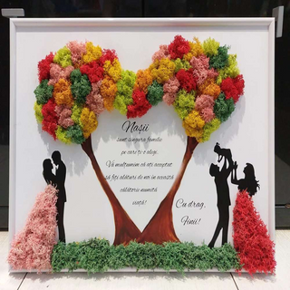 Tablou cu licheni Nasii ( fetita )- dimensiune 42x29 cm