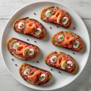 Bruschetti cu somon