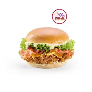 Chicken Burger con Bacon e Formaggio