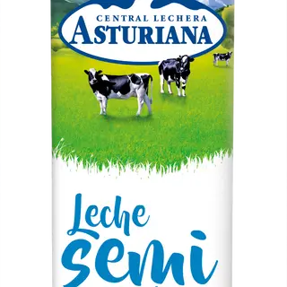 Leche Central Lechera Asturiana Semidesnatada ( 1 Lt.)