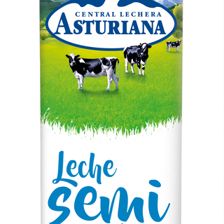 Leche Central Lechera Asturiana Semidesnatada ( 1 Lt.)