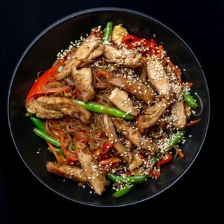 Фунчоза скляна з куркою 350г.