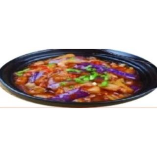 Berenjena Con Marisco Picante