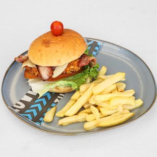 Hamburguesa de pollo crispy