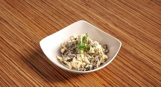 Chicken salad with prunes