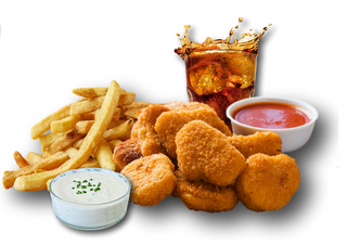 COMBO XL NUGGETS DE CURCAN 10 BUCATI + DOUA SOSURI LA ALEGERE