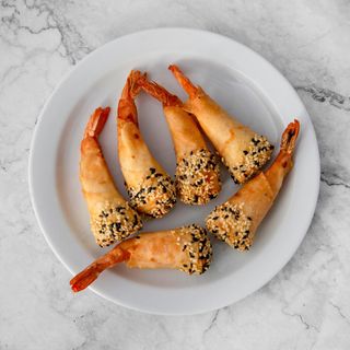 Gambas con sésamo fritas (6 uds.)