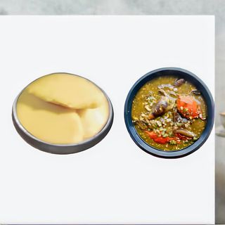 Kabato avec Sauce Djoumgblé Poisson / Viande