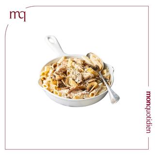 Penne poulet champignons