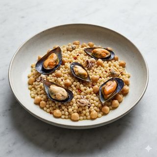 Perle fantasia con ceci e cozze