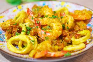 1 kg crevettes calamars