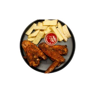 Fried Yam and Turkey with Pepper Sauce