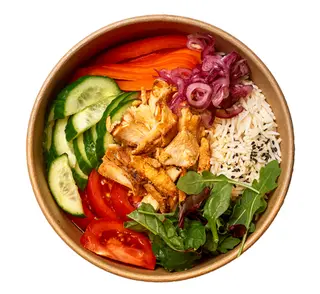 Боул з куркою кебаб та овочами (400г)