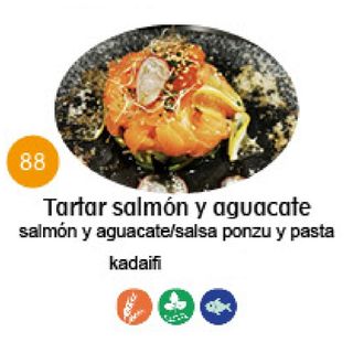 88. Tartar Salmón Y Aguacate (1 Pza.)