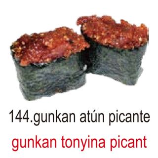 144.gunkan atún picante