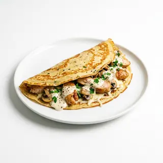 Naleśnik kurczak, bazyliowe pesto