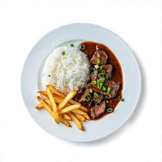 45. Istambul Ternera , patata y Arroz y salsa