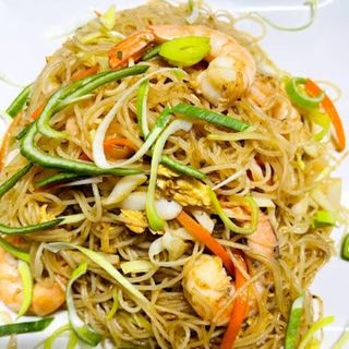 Fideos De Arroz Con Gambas