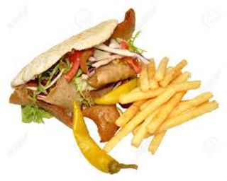 Kebab De Pollo Con Patatas Dentro