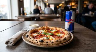 RedBull + Diavolo pizza