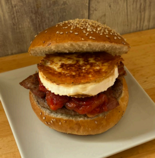 Hamburguesa Tarjeta Amarilla