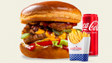 Меню Американ Бургер + Картофки (150г) + Coca-Cola (330мл)