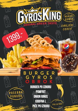 AKCIJA -Burger Gyros Obrok
