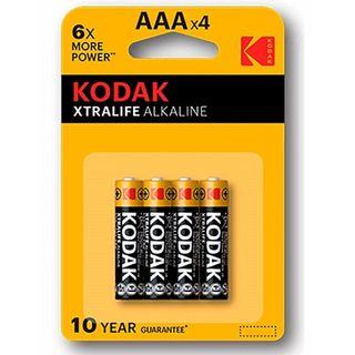 Kodak – Pilhas Alcalinas Xtralife AAA LR03 (Pack 4)