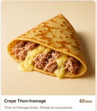 Crêpe thon fromage