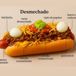 Hot dog desmechado