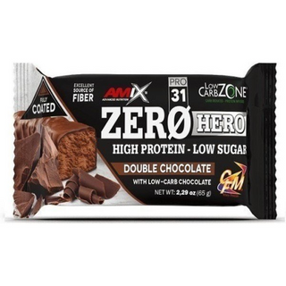 Amix Barrita Proteína Zero Hero Doble Chocolate 65G
