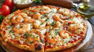 Pizza Con Gambas