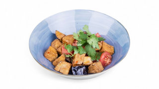 Салат с хрустящими баклажанами