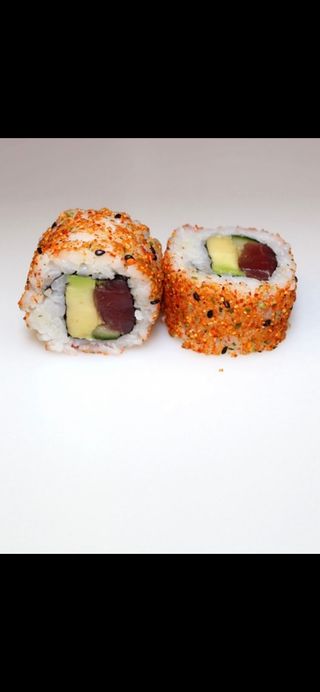 califonia de atun y aguacate picante 8 piezas