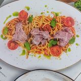 Спагетти с ростбифом