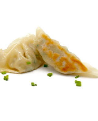 15b. Gyoza de gambas a la plancha (4 pzs.)