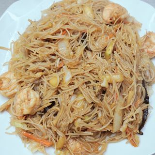 Fideos De Arroz Con Gambas