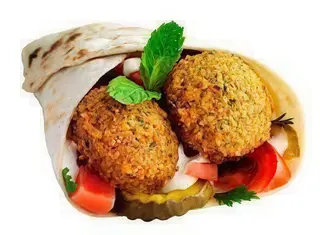 Piadina falafel e insalata mista