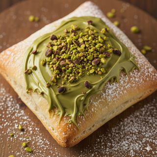 Quadrotto con crema di pistacchio