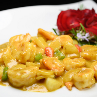 195 Gamberetti al curry咖喱虾仁