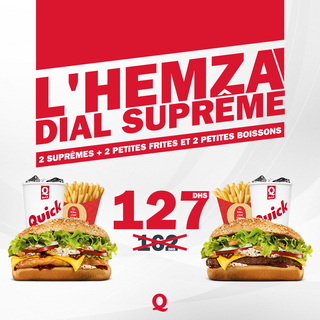 2 Suprêmes + 2 Petites Frites + 2 Petites Boissons